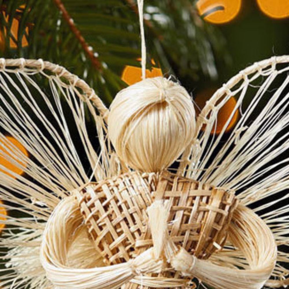 Abaca Praying Angel Ornament