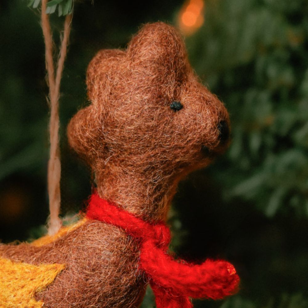 Felt Holiday Giraffe Ornament